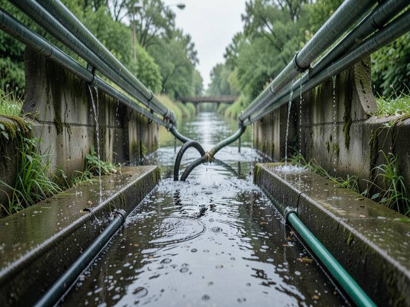 Installation de filtres triples pour le traitement de l'eau de pluie