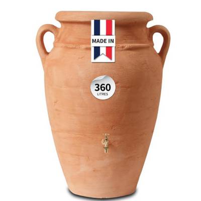 Récupérateur design amphore terracotta